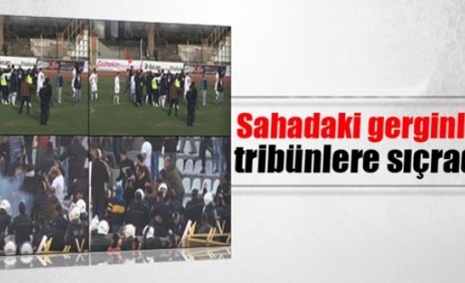 Sahadaki gerginlik tribünlere sıçradı