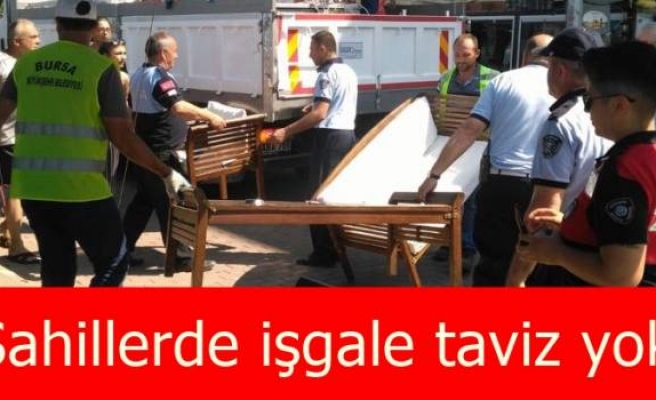 Sahillerde işgale taviz yok