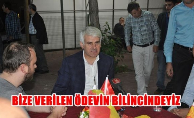 Şahin: Bize verilen ödevin bilincindeyiz