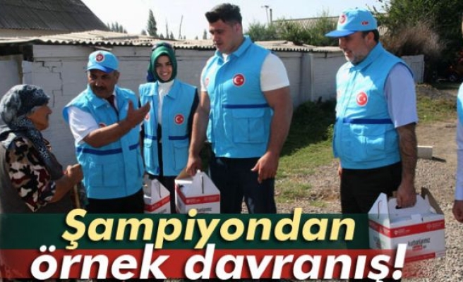 Şampiyondan örnek davranış!