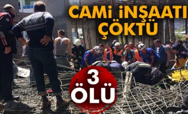 Samsun’da Cami İnşaatı Çöktü