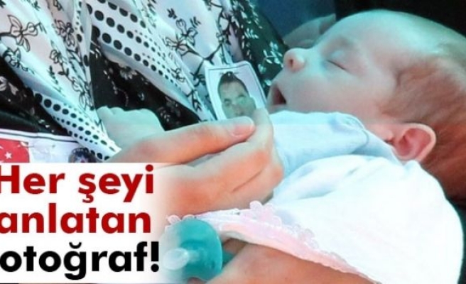 Şehidi bir aylık bebeği uğurladı