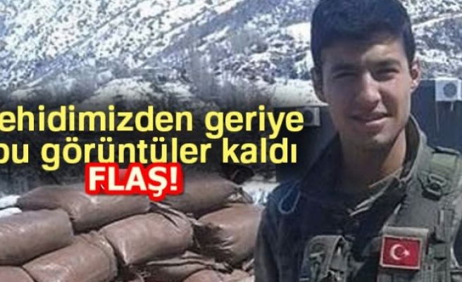 ŞEHİDİMİZDEN GERİYE BU GÖRÜNTÜLER KALDI!