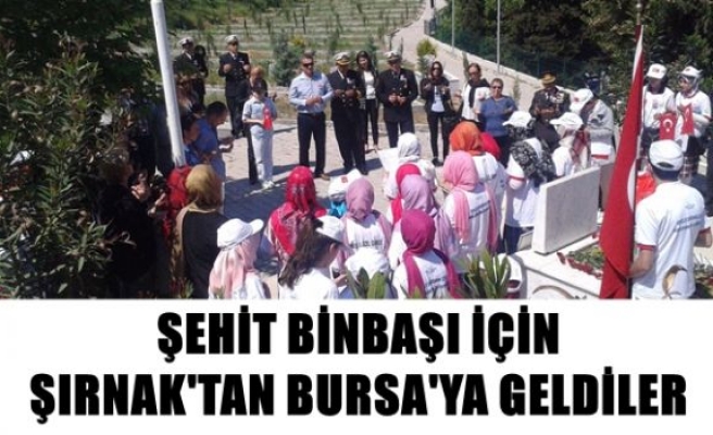 Şehit Binbaşı için şırnak'tan bursa'ya geldiler