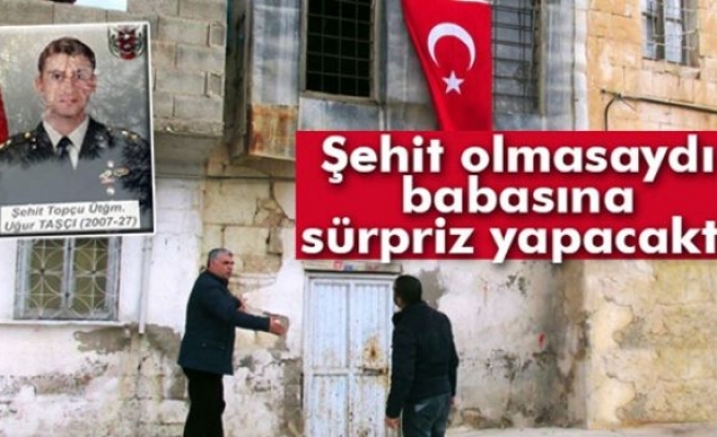 Şehit olmasaydı babasına sürpriz yapacaktı