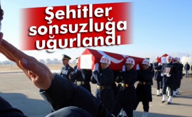 Şehitler sonsuzluğa uğurlandı