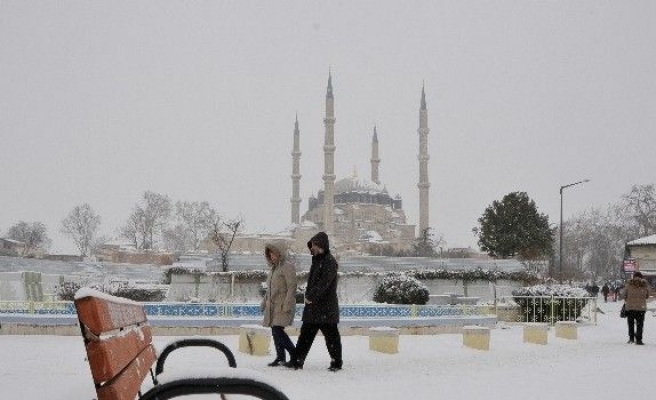 Selimiye Camii’nden kar fotoğrafları