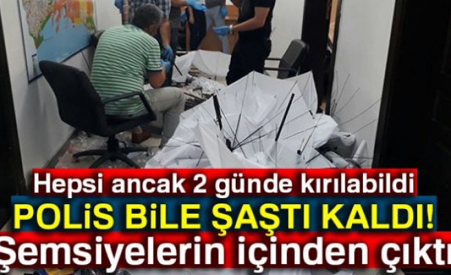 Şemsiyelerin içinden uyuşturucu çıktı