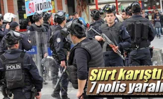 Siirt karıştı: 7 polis yaralı