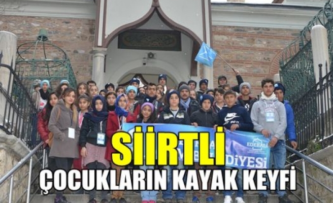  Siirtli çocukların kayak keyfi