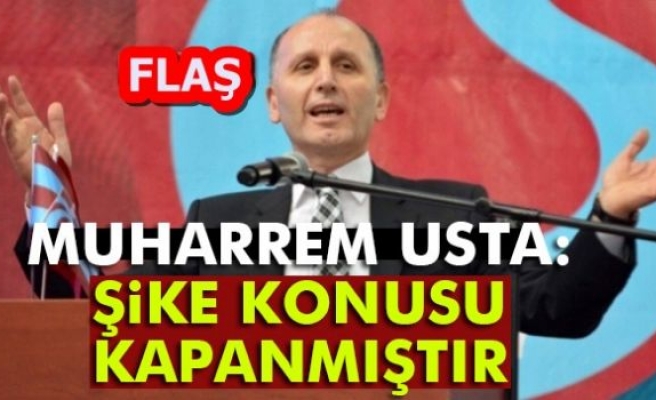 ŞİKE KONUSU KAPANMIŞTIR!