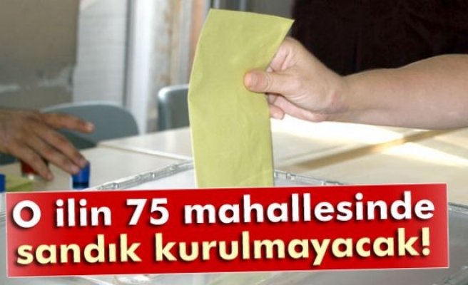 Silvan'da 75 mahallede sandık kurulmayacak