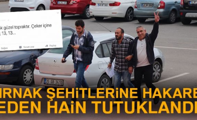 Şırnak şehitlerine hakaret eden şahıs tutuklandı