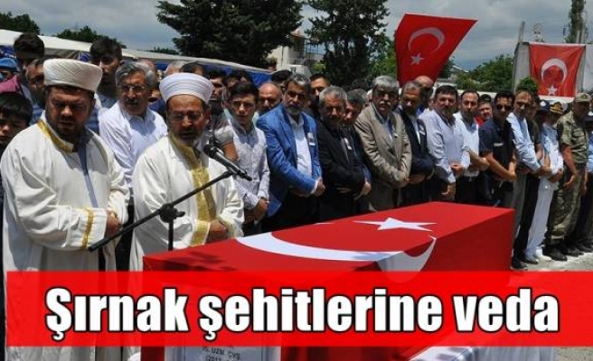 Şırnak şehitlerine veda