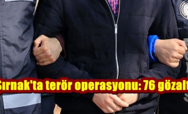 Şırnak'ta terör operasyonu: 76 gözaltı