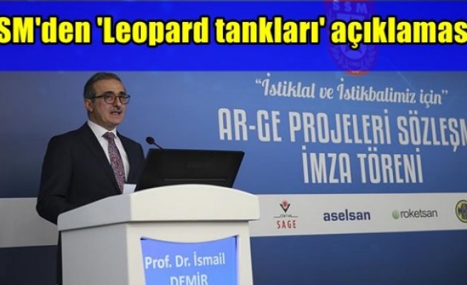 SSM'den 'Leopard tankları' açıklaması