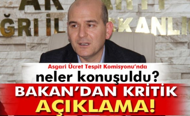 Süleyman Soylu'dan asgari ücret açıklaması