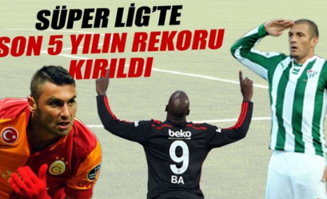 Süper Lig'te son 5 yılın gol rekoru kırıldı