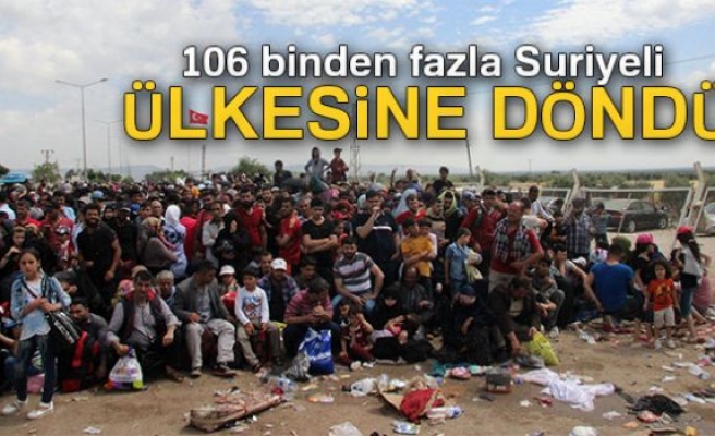 Suriye’ye dönüş başladı