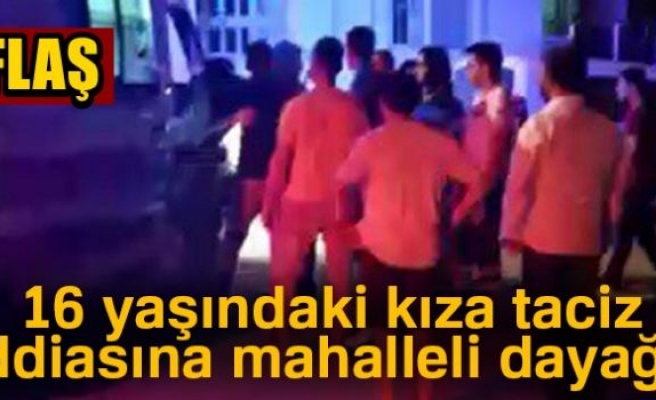 Taciz iddiasına mahalleli dayağı