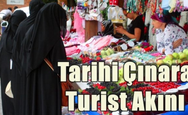 Tarihi Çınara Turist Akını