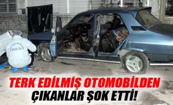 Terk edilmiş otomobilden çıkanlar şok etti!