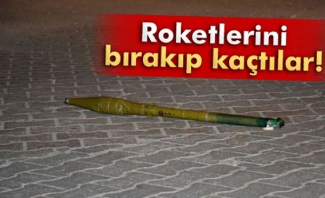 Teröristler roketi bırakıp kaçtı