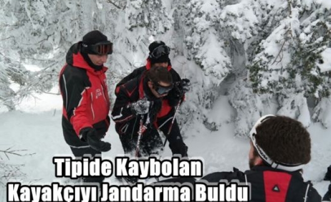 Tipide Kaybolan Kayakçıyı Jandarma Buldu