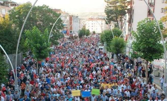 Tokat’ta vatandaş milli birlik için yürüdü