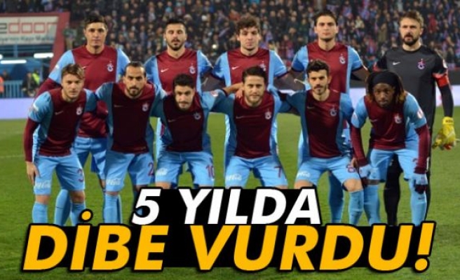 Trabzonspor 5 yılda dibe vurdu