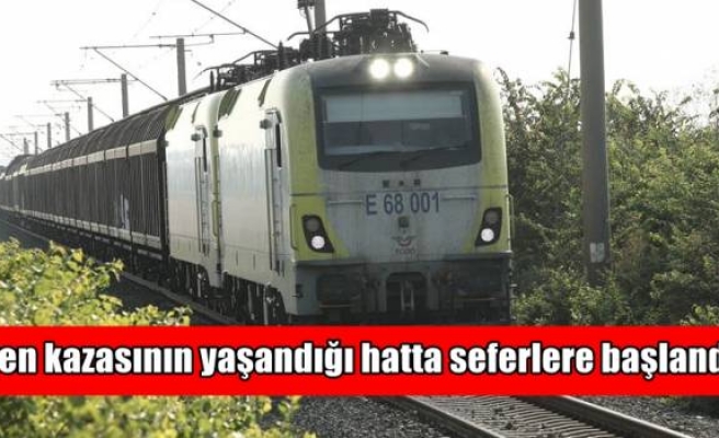 Tren kazasının yaşandığı hatta seferlere başlandı