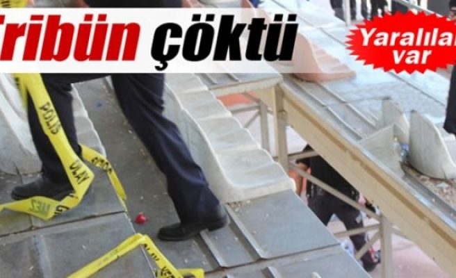 Tribün çöktü: 7 yaralı