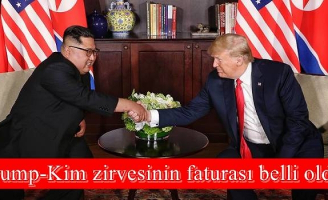 Trump-Kim zirvesinin faturası belli oldu