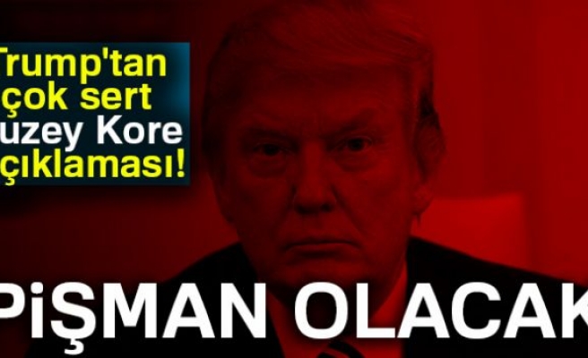  Trump'tan çok Kuzey Kore açıklaması!