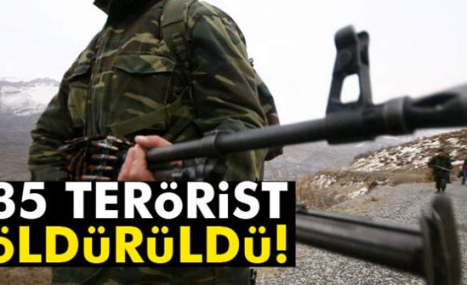 TSK: '35 terörist öldürüldü'