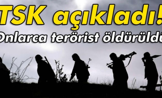 TSK açıkladı! Onlarca terörist öldürüldü