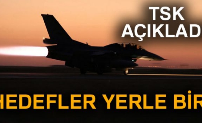 TSK: Kuzey Irak'ta 41 hedef vuruldu