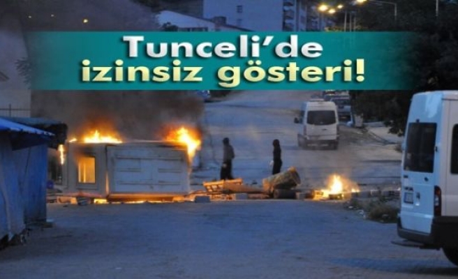 Tunceli'de izinsiz gösteri