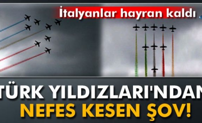 Türk Yıldızları İtalya'da nefesleri kesti