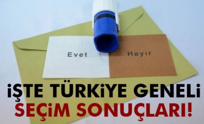 Türkiye Geneli Seçim Sonuçları!