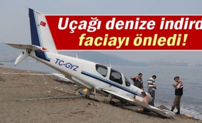 Uçağı denize indiren pilot faciayı önledi