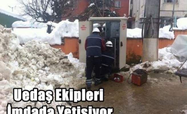 Uedaş Ekipleri İmdada Yetişiyor