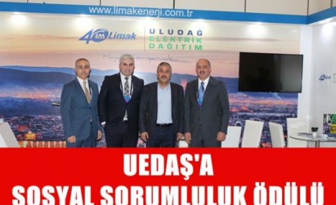 UEDAŞ’a sosyal sorumluluk ödülü