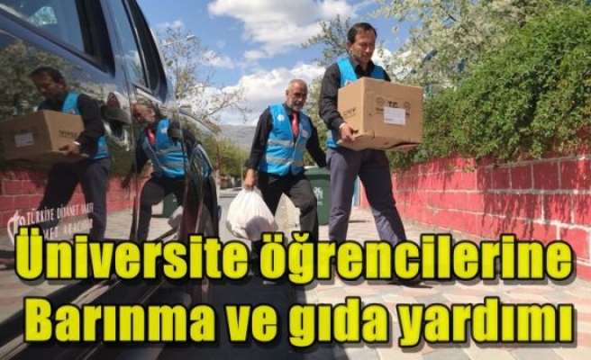 Üniversite öğrencilerine barınma ve gıda yardımı