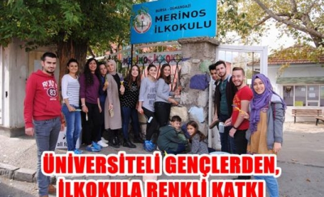 Üniversiteli gençlerden, ilkokula renkli katkı