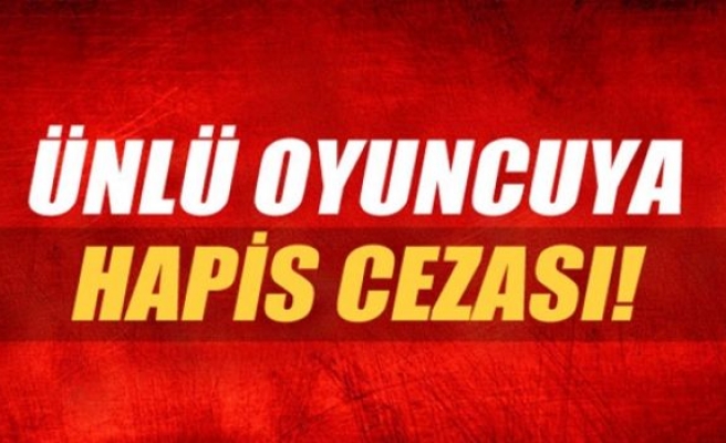 Ünlü oyuncuya hapis cezası