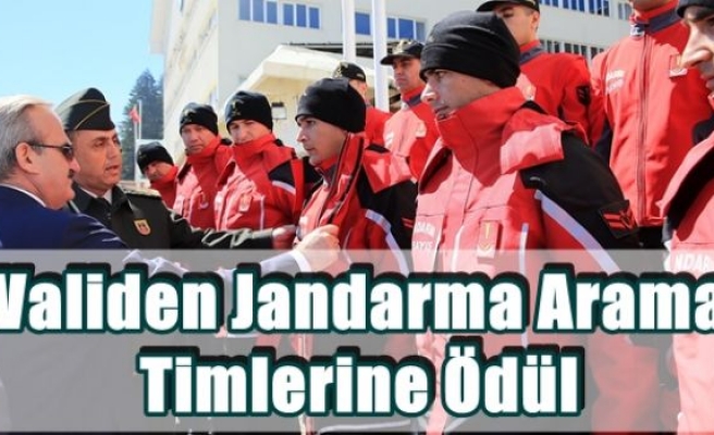 Validen Jandarma Arama Timlerine Ödül 