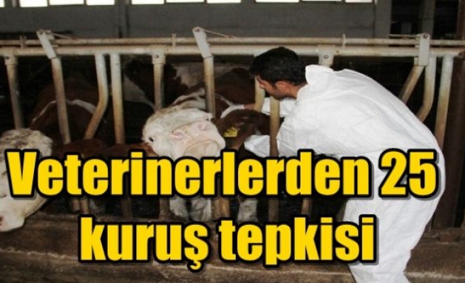 Veterinerlerden 25 kuruş tepkisi