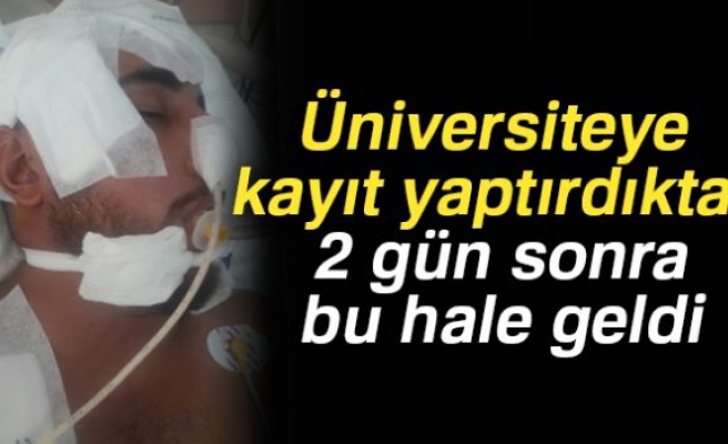 Yeni üniversiteli yaşam mücadelesi verdi