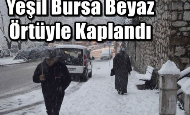 Yeşil Bursa Beyaz Örtüyle Kaplandı